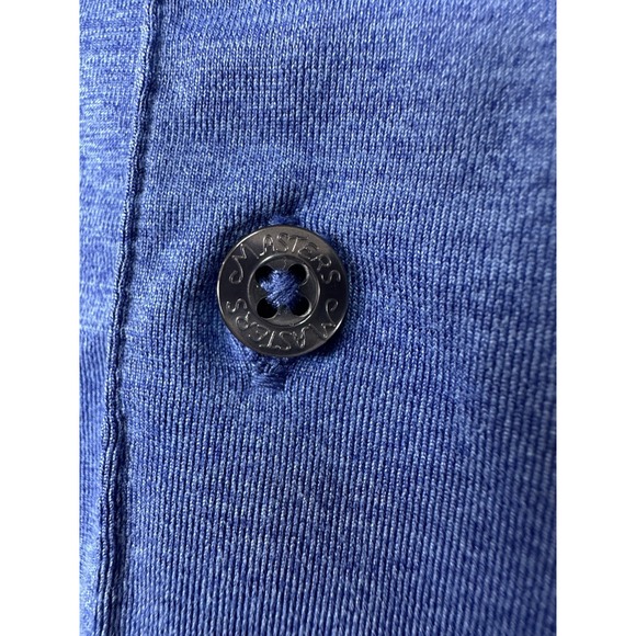 Masters Tech Polo Mens Large Blue Performance Augusta National Stretch‎ Wicking - Picture 3 of 6